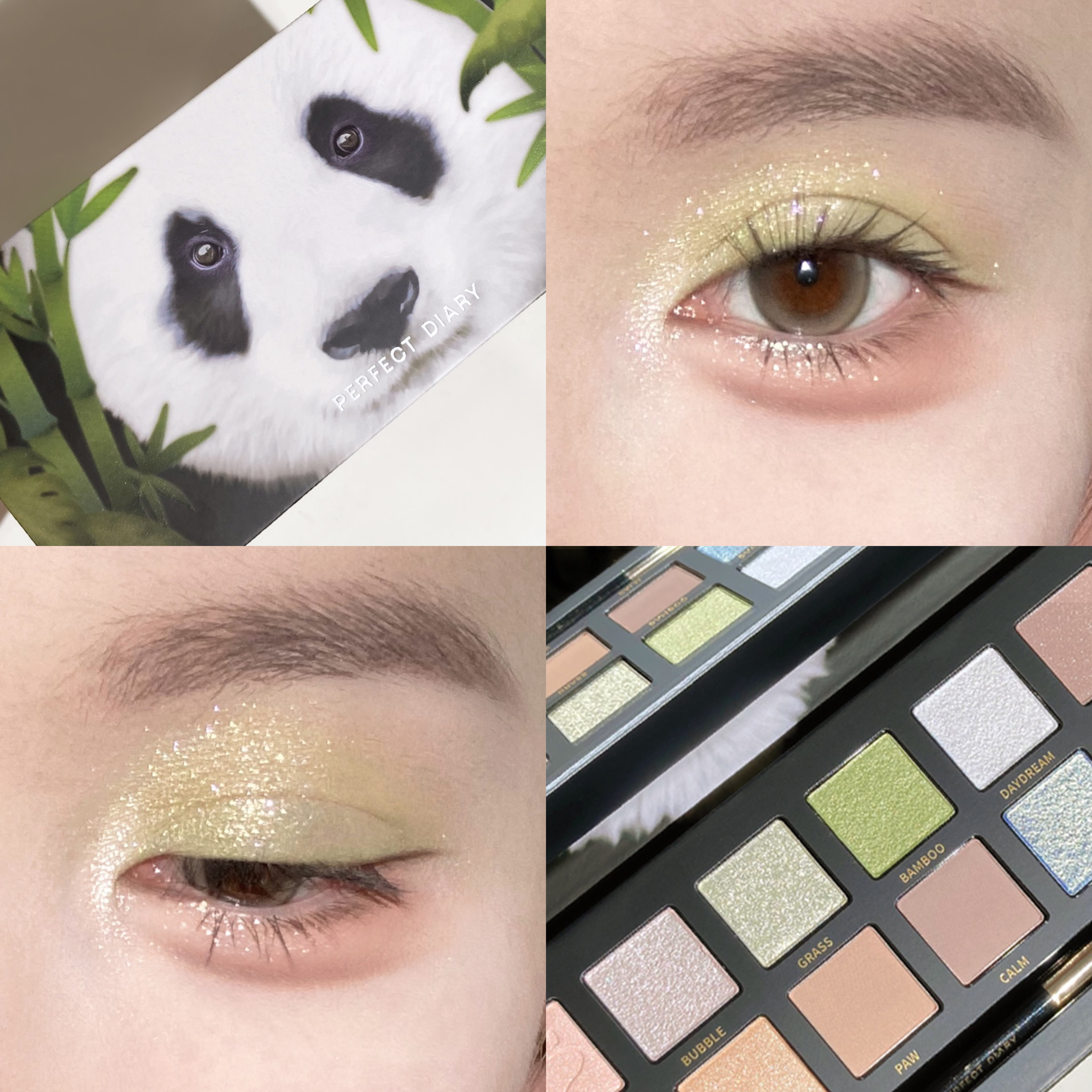 /
グリーンが主役✨圧倒的透明感の妖精メイク🧚🏻
\

難易度が高いと思われがちなグリーンを大幅に使用したアイメイクもパンダパレットなら肌なじみがいい粉質とカラーで手軽挑戦できる🥳💚
グリーンxラメ✨まるで妖精のような可愛らしくキラ