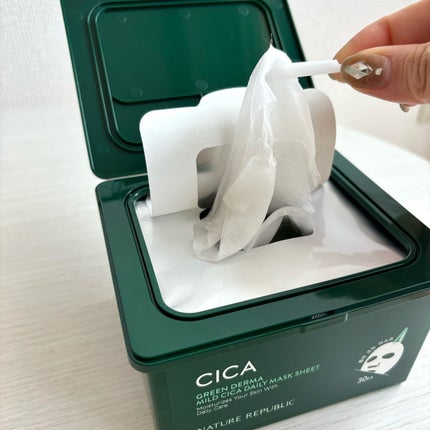 グリーンダーマCICA デイリーシートマスク/ネイチャーリパブリック/シートマスク・パックを使ったクチコミ(4枚目)