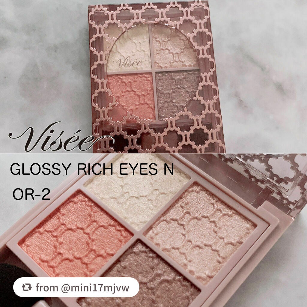 グロッシーリッチ アイズ N/Visée/アイシャドウパレットを使ったクチコミ(2枚目)