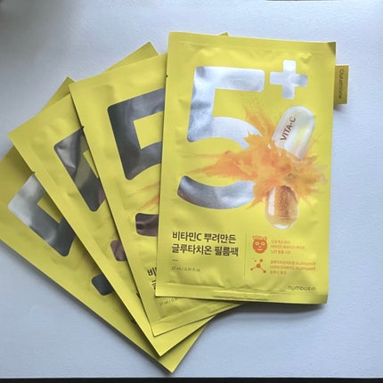 5番 白玉グルタチオンCふりかけマスク/numbuzin/シートマスク・パックを使ったクチコミ(1枚目)
