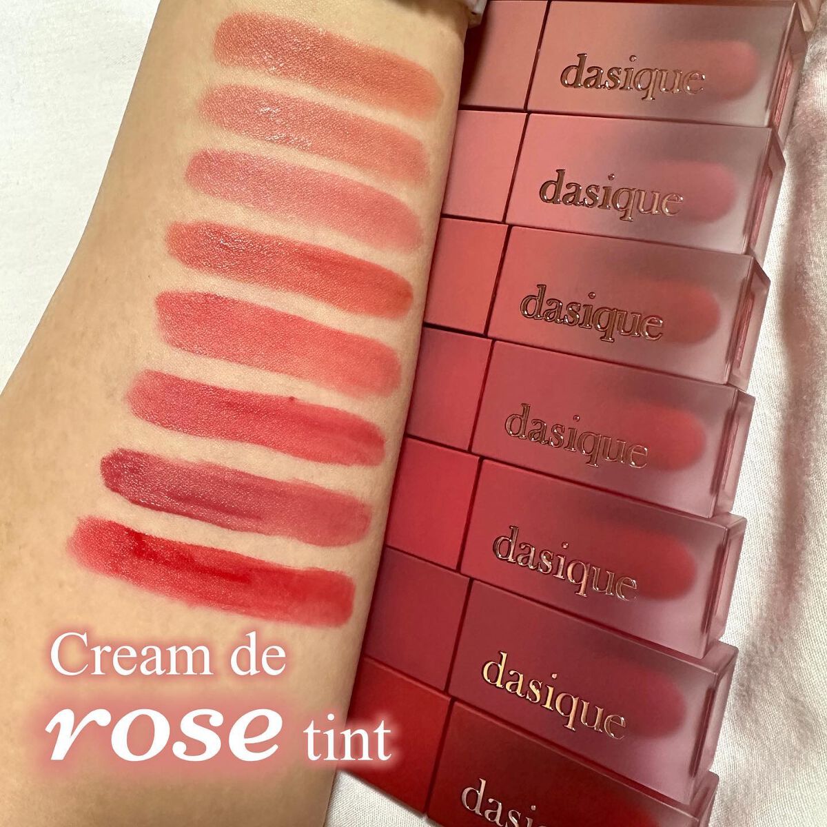 クリームドゥローズティント/dasique/リップティントを使ったクチコミ(1枚目)