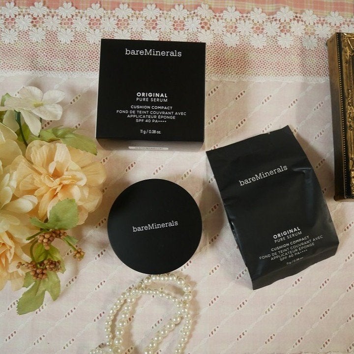オリジナル ピュア セラム カバーアップ クッション/bareMinerals/クッションファンデーションを使ったクチコミ(8枚目)