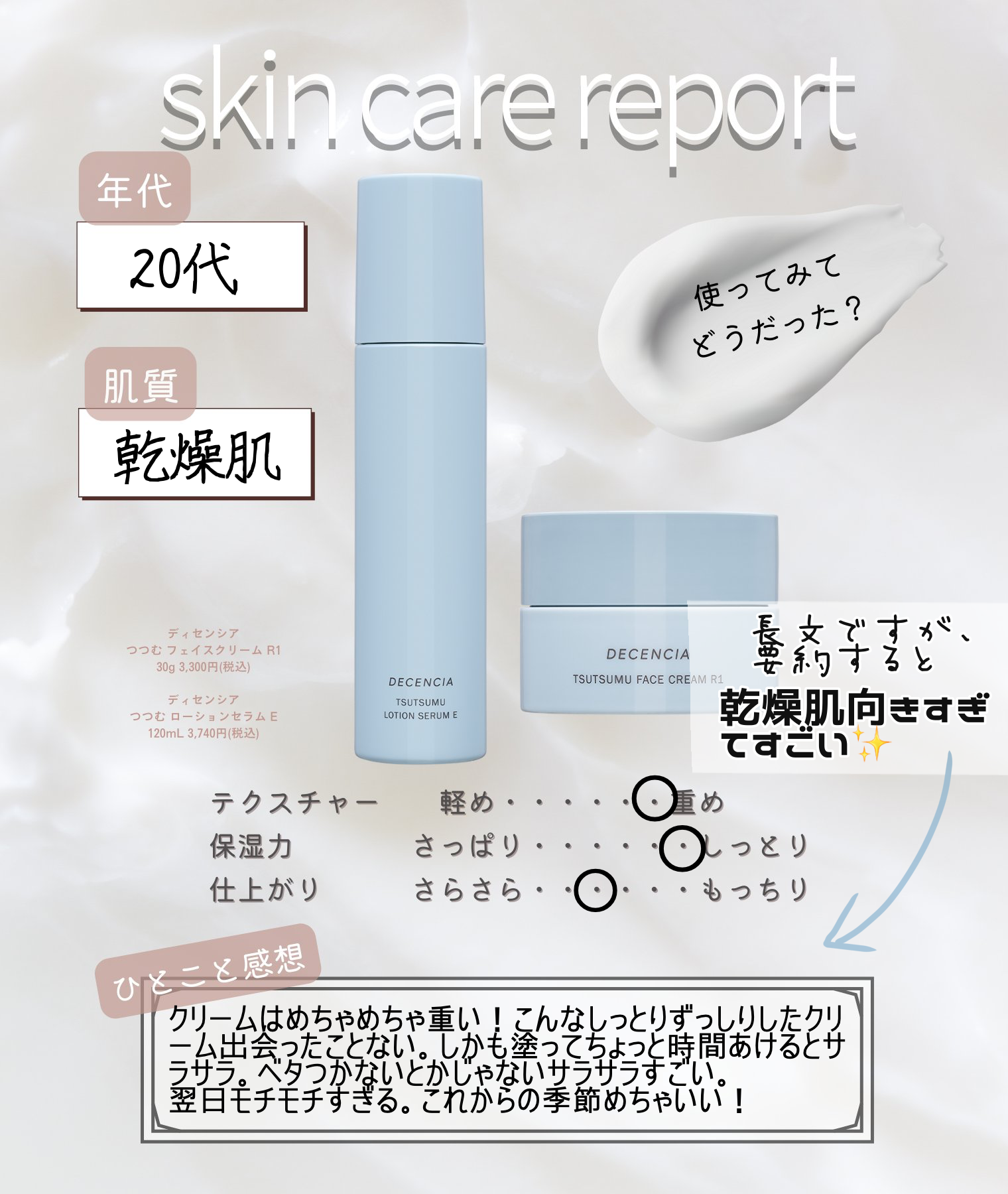 ディセンシア つつむ フェイスクリーム R１/DECENCIA/フェイスクリームを使ったクチコミ（3枚目）