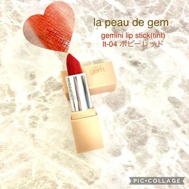 gemini lip stick/la peau de gem./口紅を使ったクチコミ（1枚目）