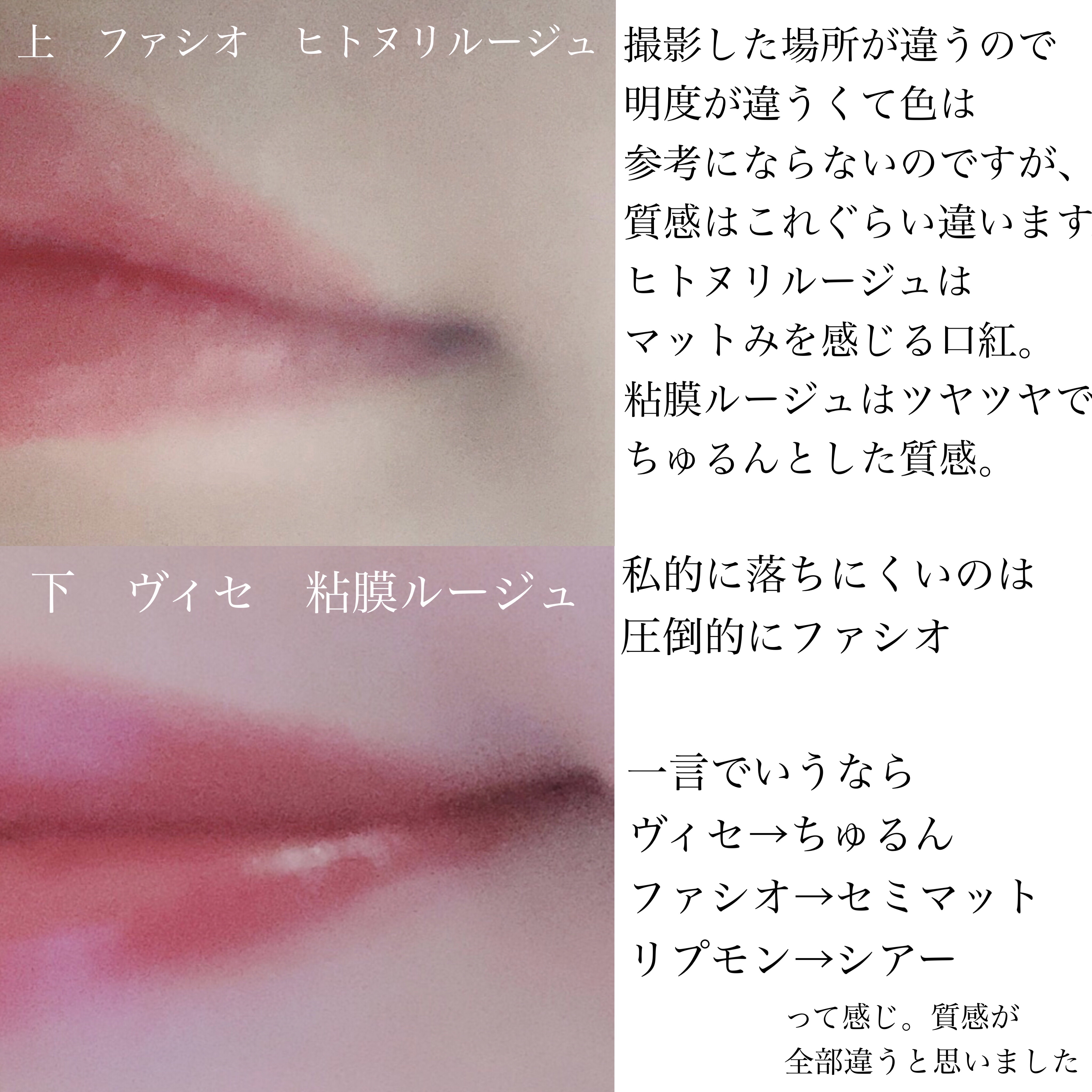 ヒトヌリ ルージュ/FASIO/口紅を使ったクチコミ（3枚目）