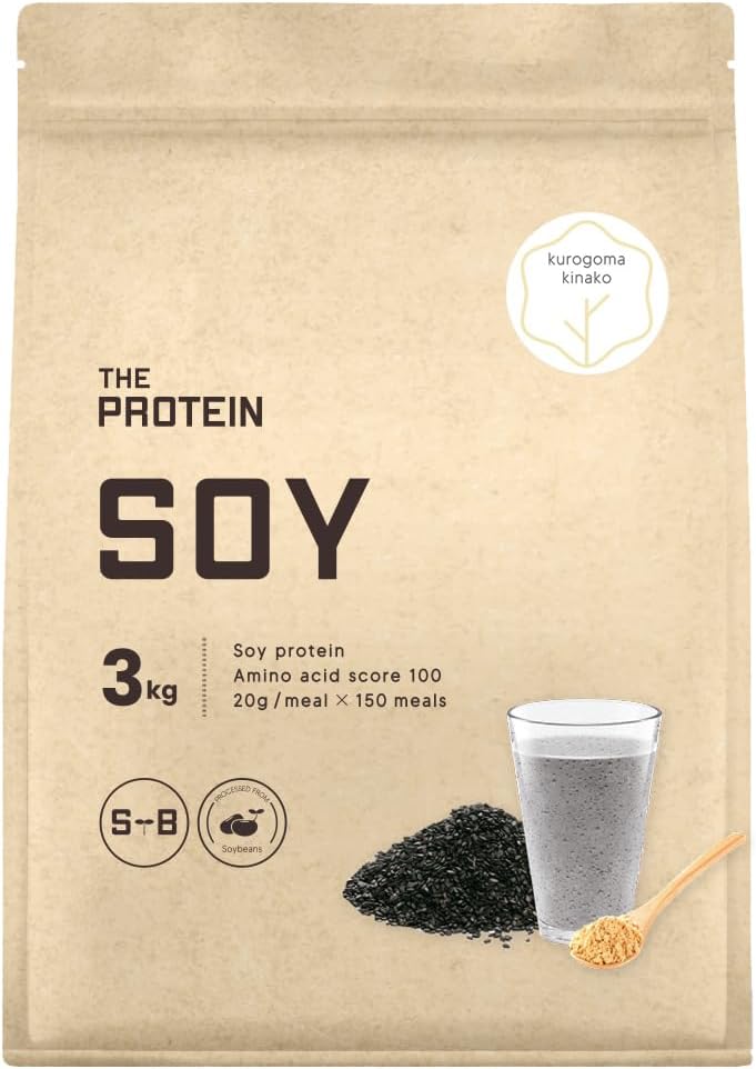 THE PROTEIN ソイプロテイン 黒ごまきな粉風味 3kg