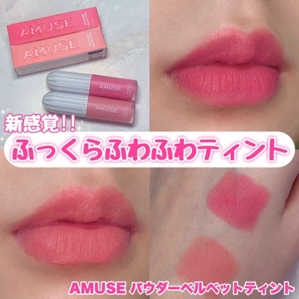 パウダーベルベットティント/AMUSE/リップティントを使ったクチコミ(1枚目)