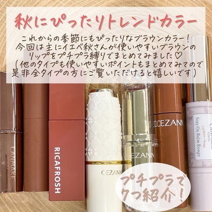 ラスティンググロスリップ/CEZANNE/口紅を使ったクチコミ(2枚目)