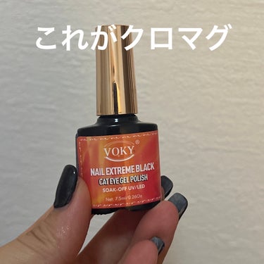 NAILTOWN マグネットスティックのクチコミ「シーインだけで作る
セルフ黒マグネットネイル💅🧲

百均とシーインだけでつくってるし、
硬化ラ.....」（2枚目）