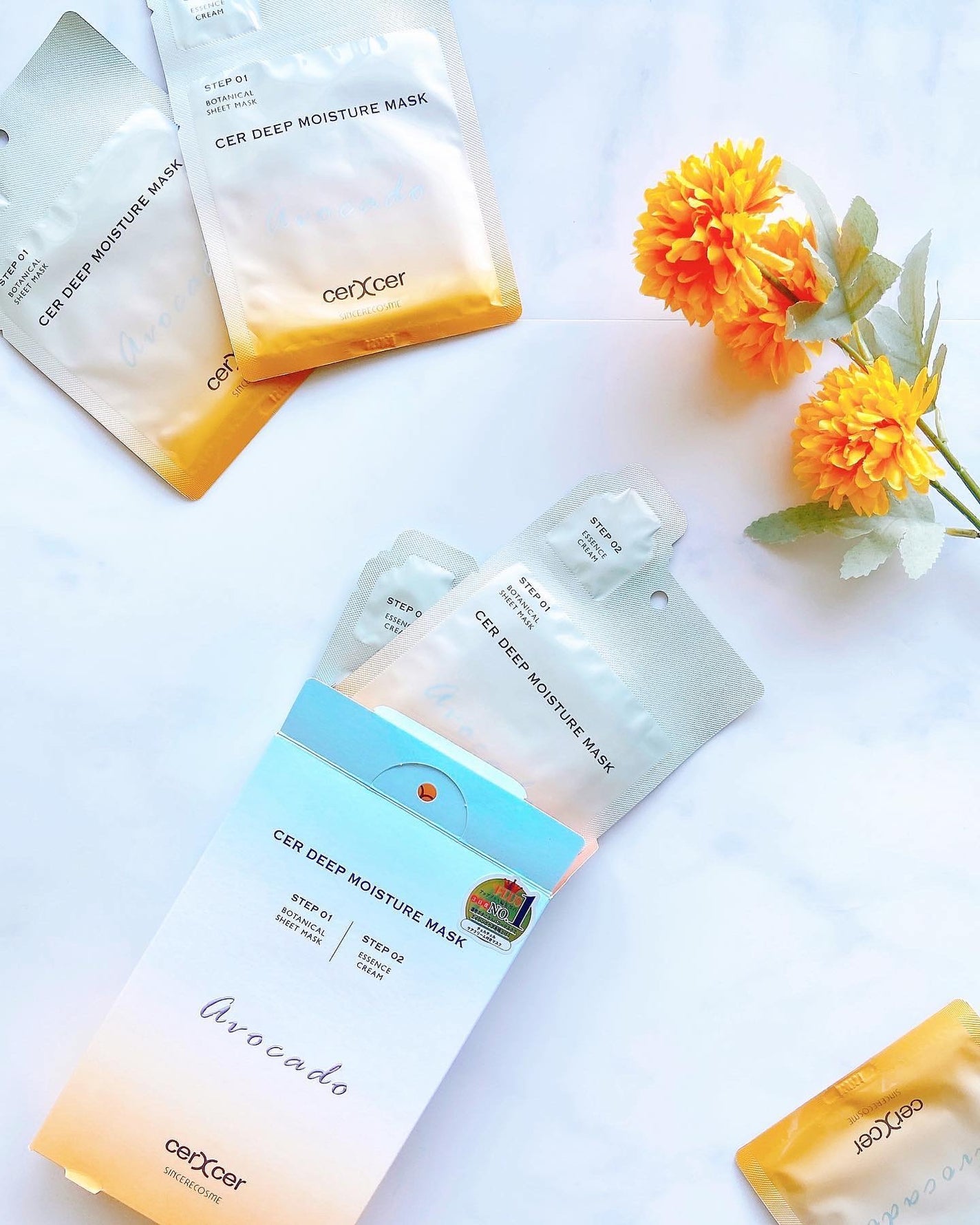 ディープモイスチャー マスク (ケアクリーム付き)/cerXcer/シートマスク・パックを使ったクチコミ(1枚目)