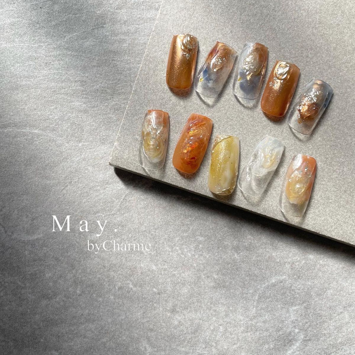 #ブラウンネイル,#個性派ネイル,#ネイルサンプルネイル,#秋ネイル,#ニュアンスネイルのネイルデザイン