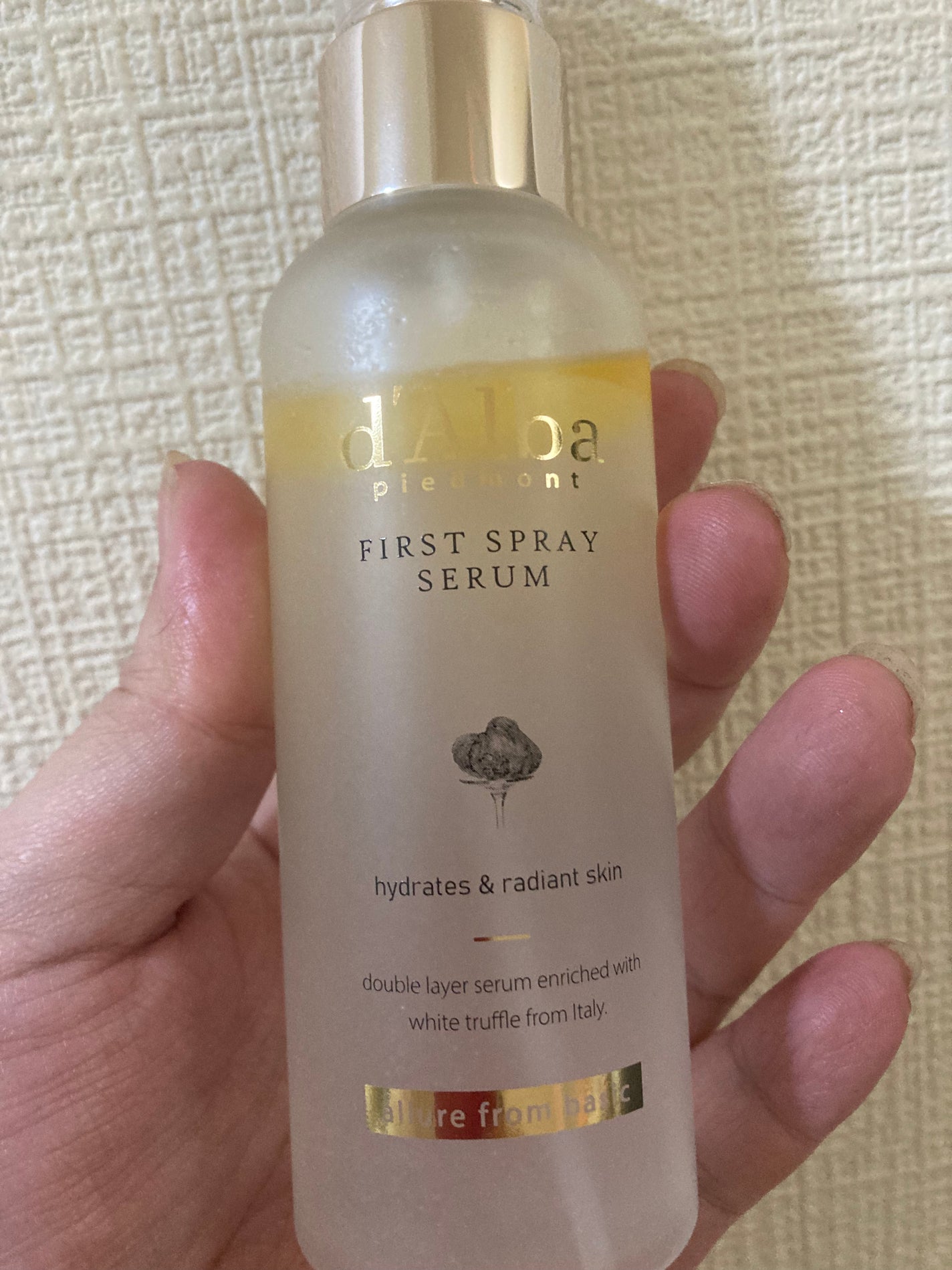ダルバ ホワイトトリュフファーストスプレーセラム/ダルバ/ミスト状化粧水を使ったクチコミ(1枚目)