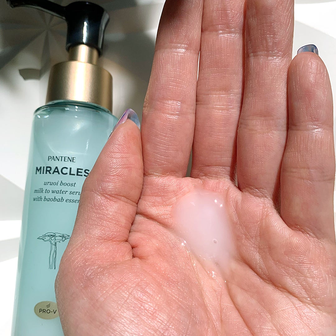 ミラクルズ うるおいブーストミルクウォーターセラム/パンテーン/アウトバストリートメントを使ったクチコミ(3枚目)