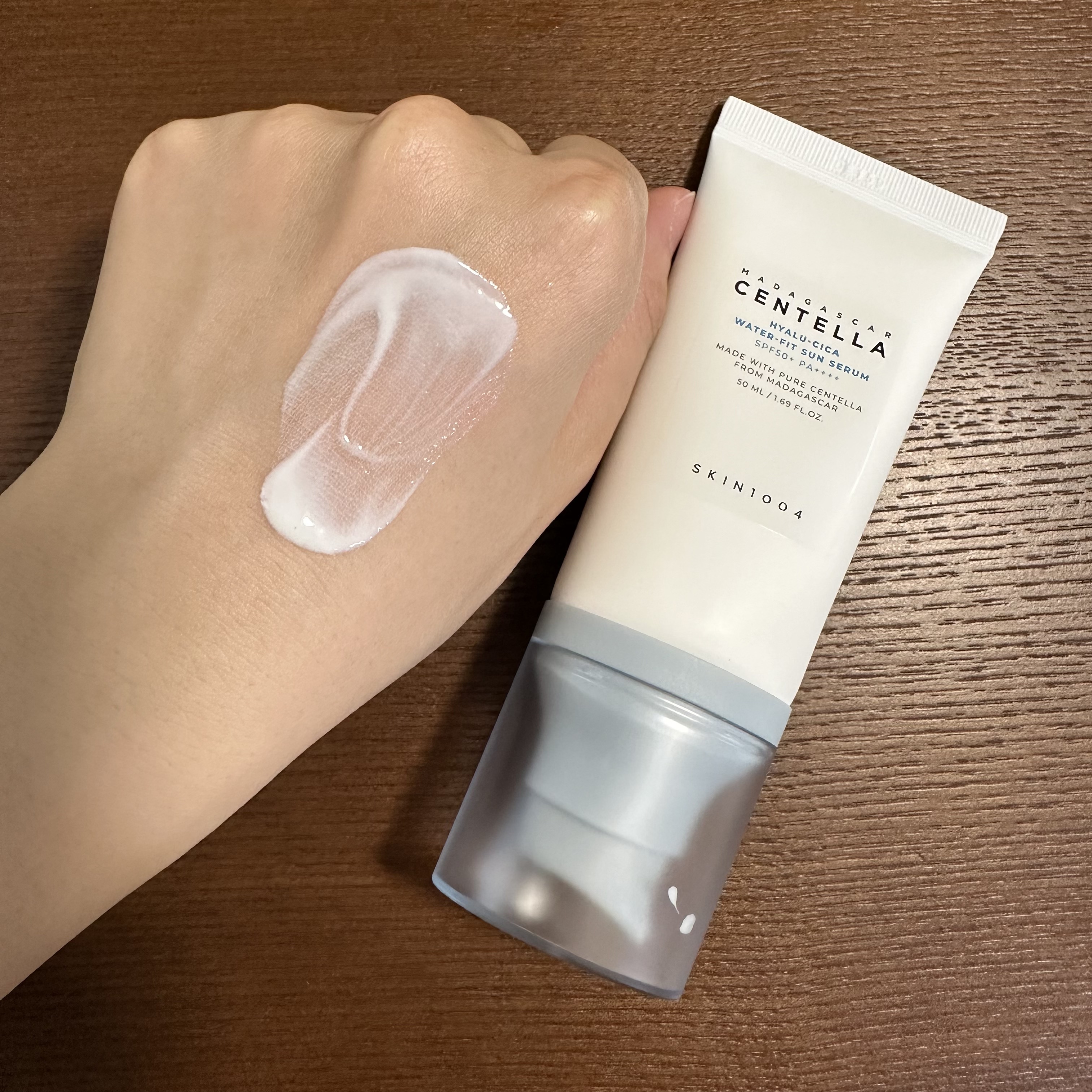 ヒアルーシカ ウォーターフィット サンセラム/SKIN1004/日焼け止めローションを使ったクチコミ（2枚目）