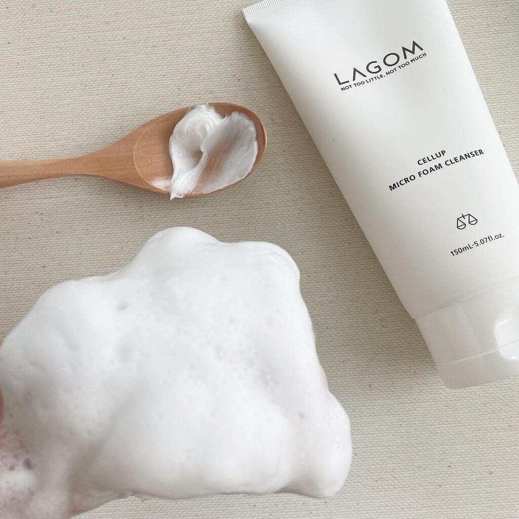 マイクロフォーム クレンザー(夜用洗顔)/LAGOM /クレンジングクリームを使ったクチコミ（3枚目）