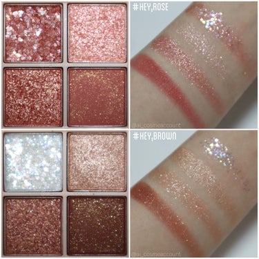 TWINKLE POP Pearl Flex Glitter Eye Palette ヘイ、コーラル/CLIO/パウダーアイシャドウを使ったクチコミ（3枚目）