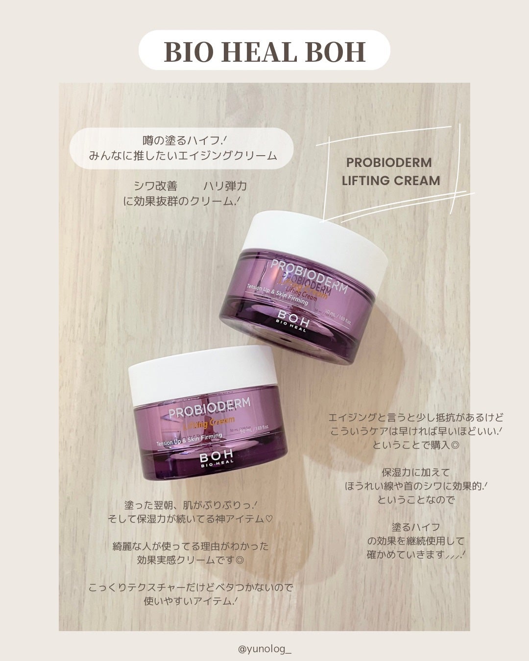 バイオヒールボ プロバイオダーム 3Dリフティングクリーム/BIOHEAL BOH/フェイスクリームを使ったクチコミ(2枚目)