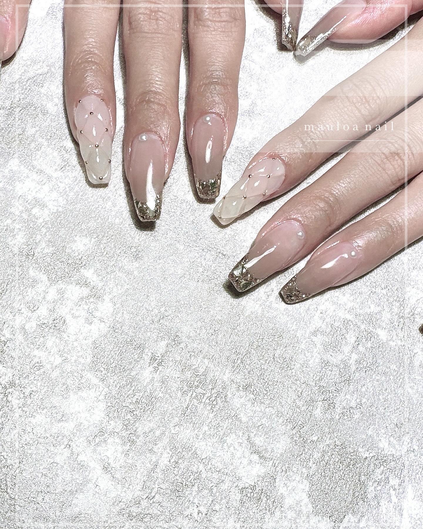 #フレンチネイル,#ネイル,#アートネイル,#春ネイル,#ミラーアートネイル,#キルティングネイル,#フレンチネイル,#ガラスフレンチネイル,#手書きアートネイル,#ミラーアートネイル,#パーツネイル,#大理石ネイル,#リングネイル,#フレンチネイルのネイルデザイン