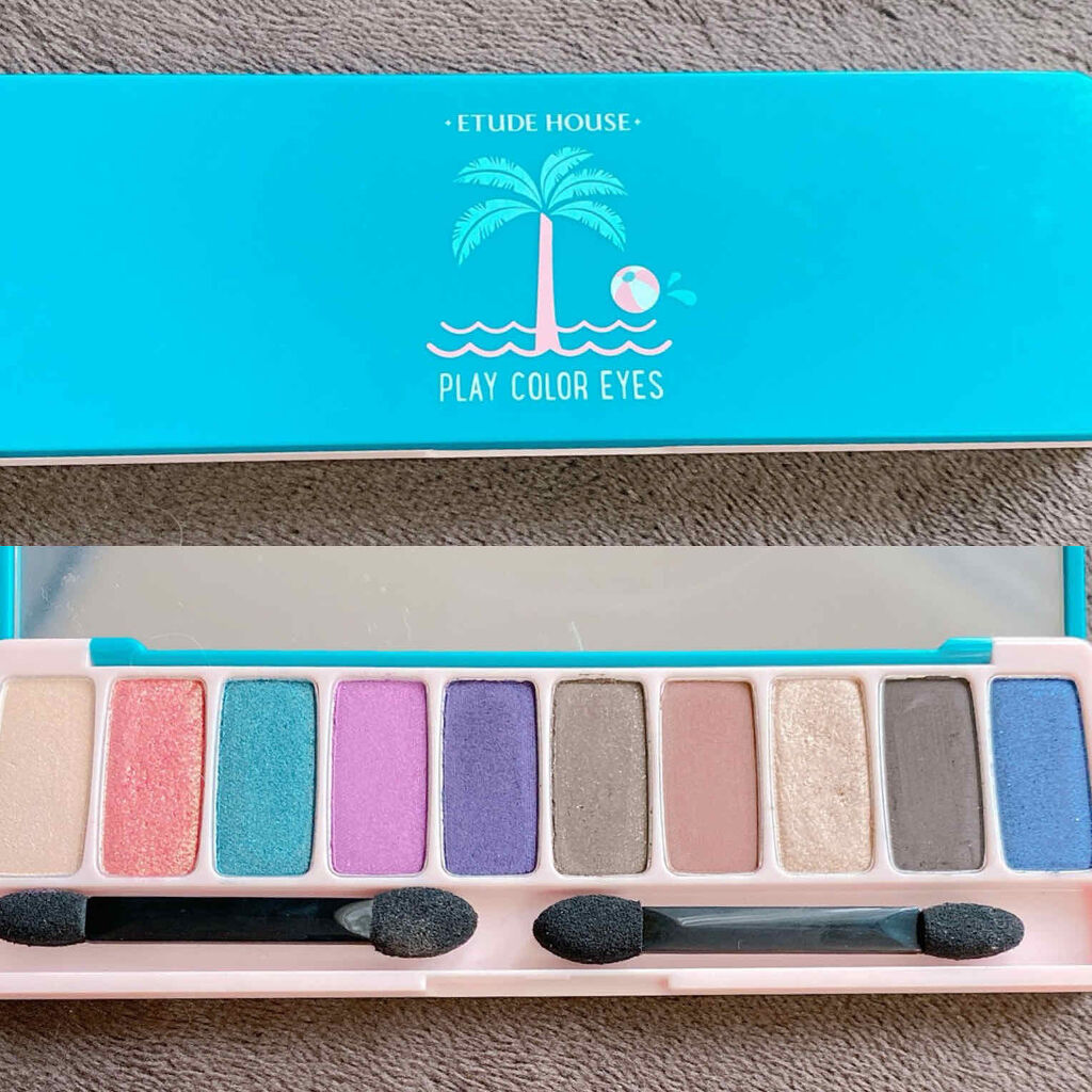 プレイカラー アイシャドウ ビーチパーティー/ETUDE/アイシャドウパレットを使ったクチコミ（2枚目）