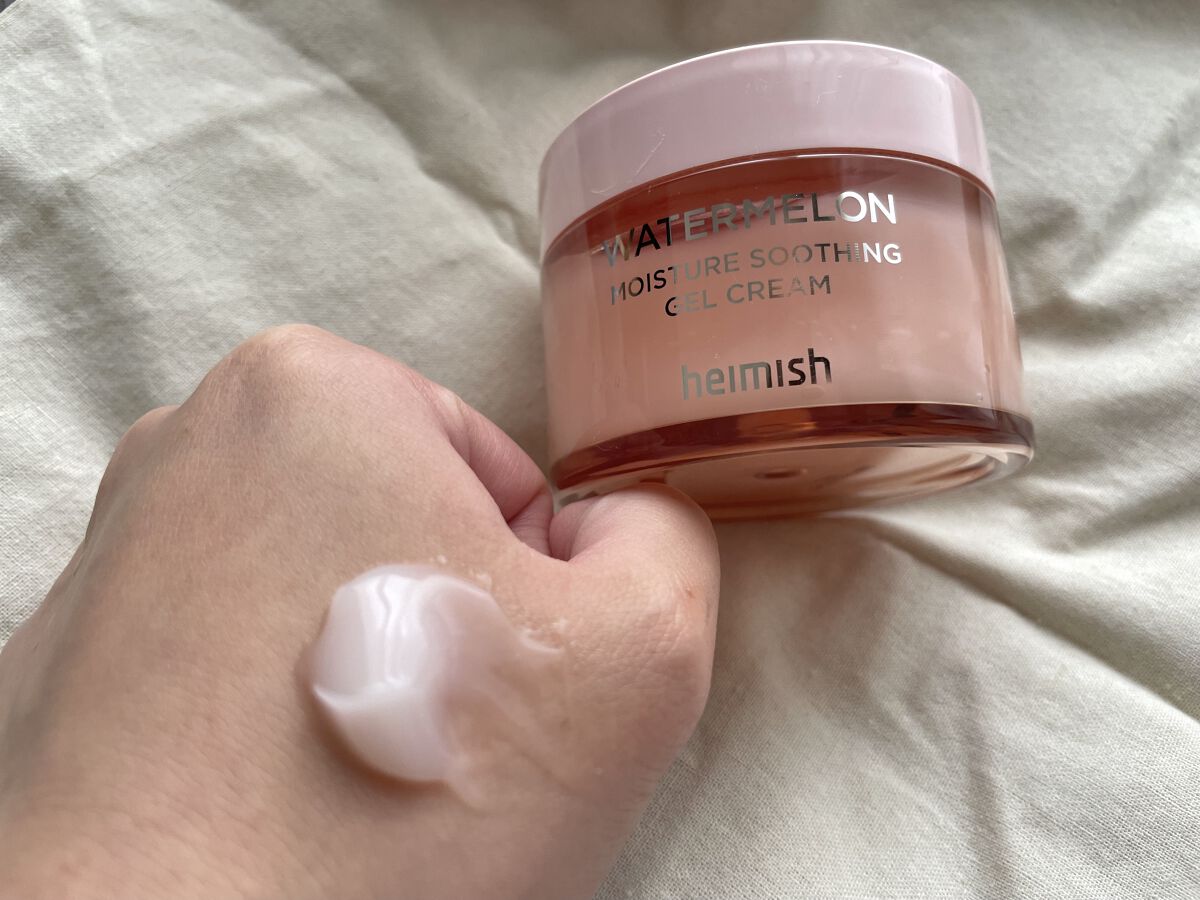 ウォーターメロン モイスチャーサージゲルクリーム/heimish/フェイスクリームを使ったクチコミ（1枚目）