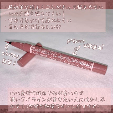 ラスティングリキッドライナー/キャンメイク/リキッドアイライナーを使ったクチコミ(2枚目)