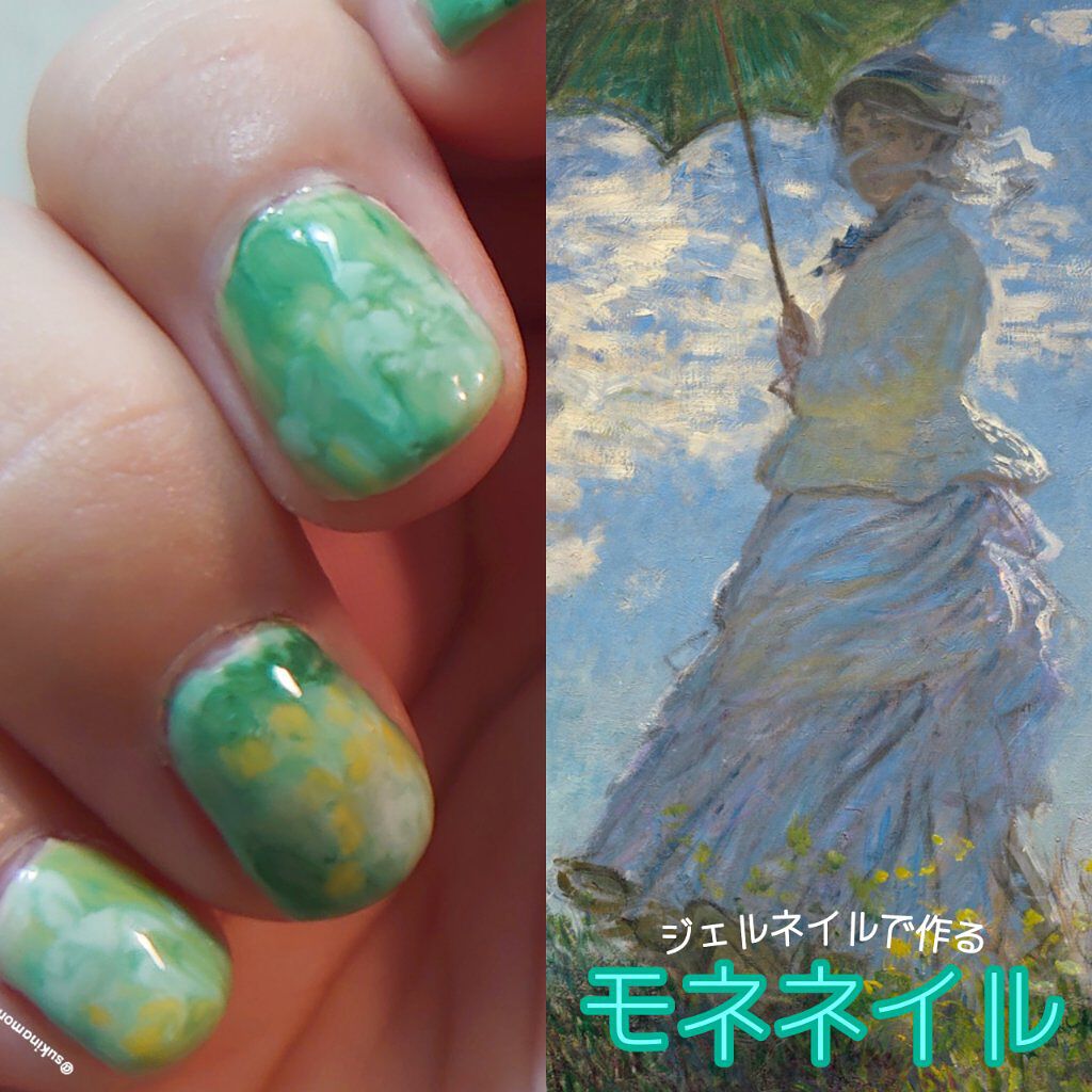 Irogel Irogel イロジェル を使った口コミ モネ風絵画ネイル習作 すきなもネイ By すきなも 気になる方フォロバしてます 乾燥肌 代後半 Lips