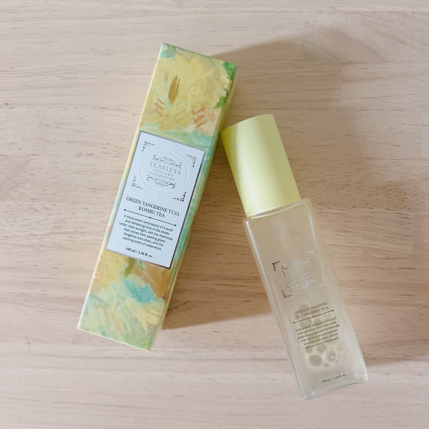 清柑柚子コンブチャパフュームヘア&ボディミスト/TEABLESS/ヘアミストを使ったクチコミ（1枚目）