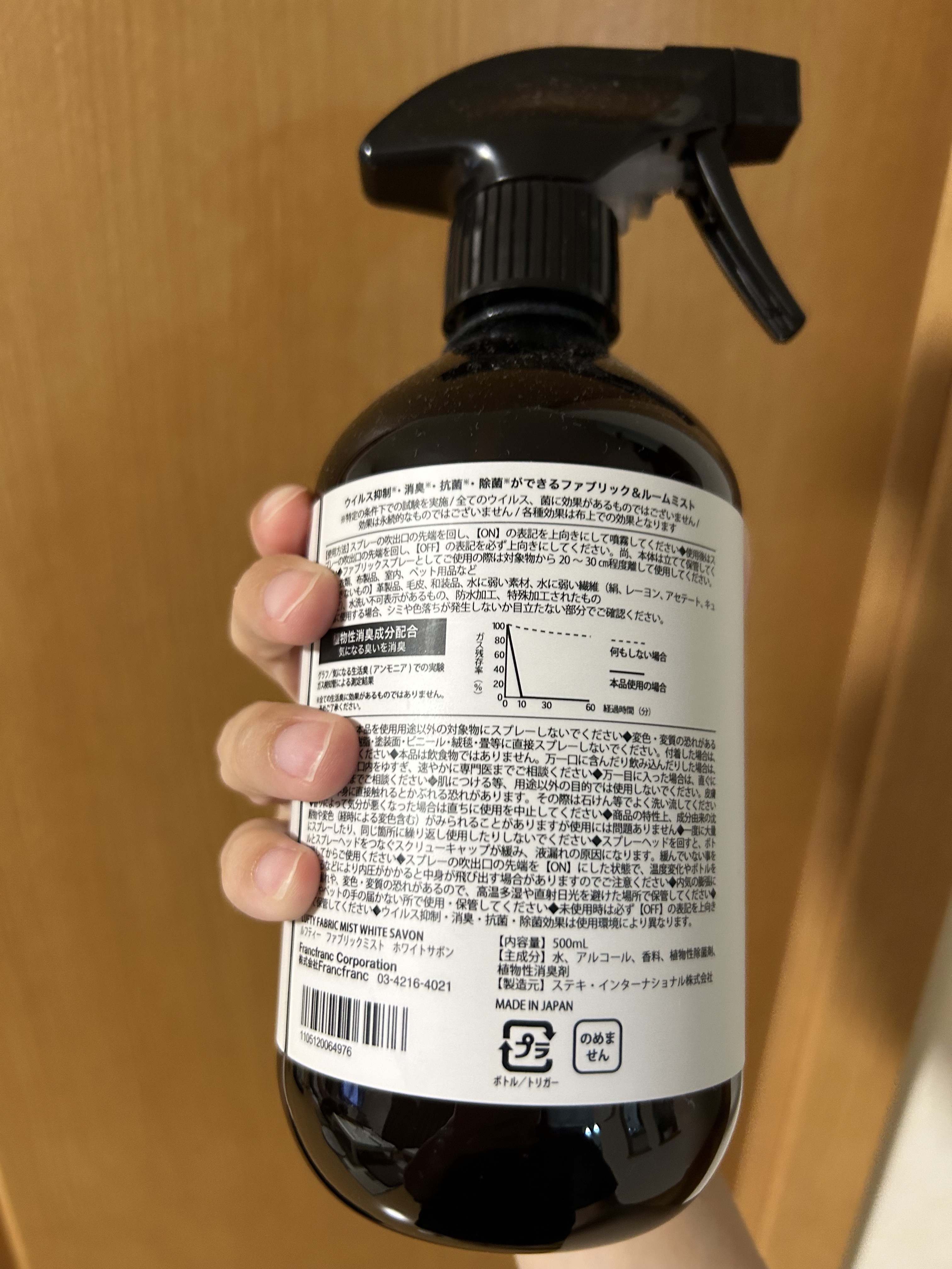 ルフティー ファブリックミスト ホワイトサボン/フランフラン/ファブリックミストを使ったクチコミ（2枚目）