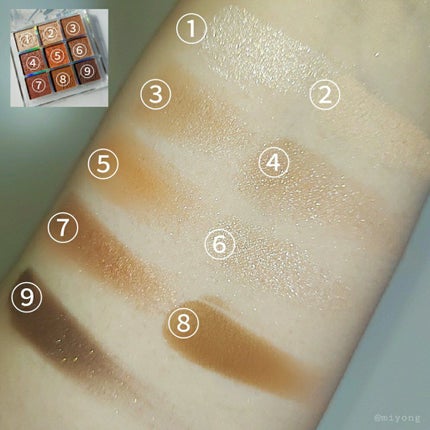 クォーツ 9色アイシャドウパレット(ドリームランドアイシャドウ)/ZEESEA/アイシャドウパレットを使ったクチコミ(4枚目)