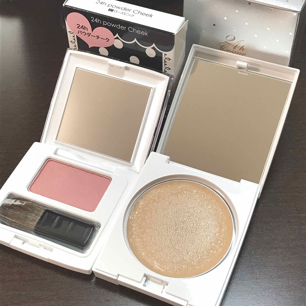 24h パウダーチーク 01 ローズピンク/24h cosme/パウダーチークを使ったクチコミ（1枚目）