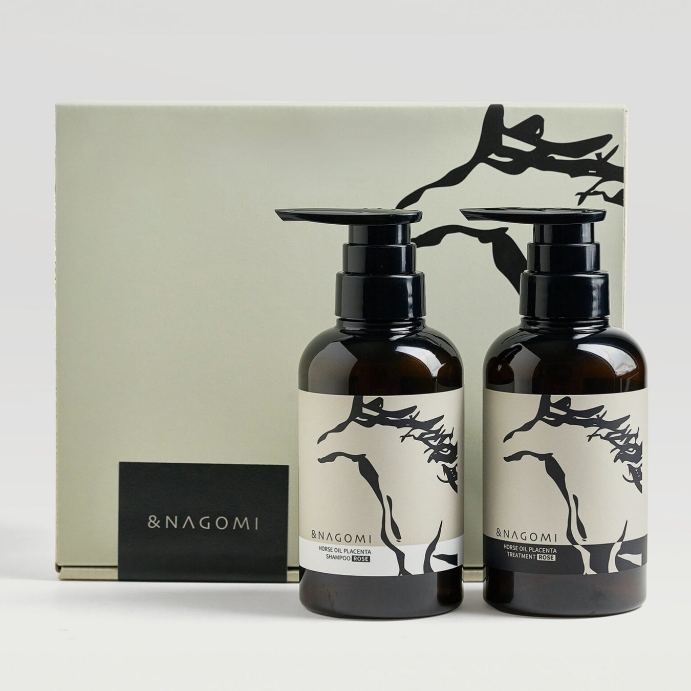 馬プラセンタエキス配合 馬油 シャンプー/トリートメント ギフトセット（各300ml）