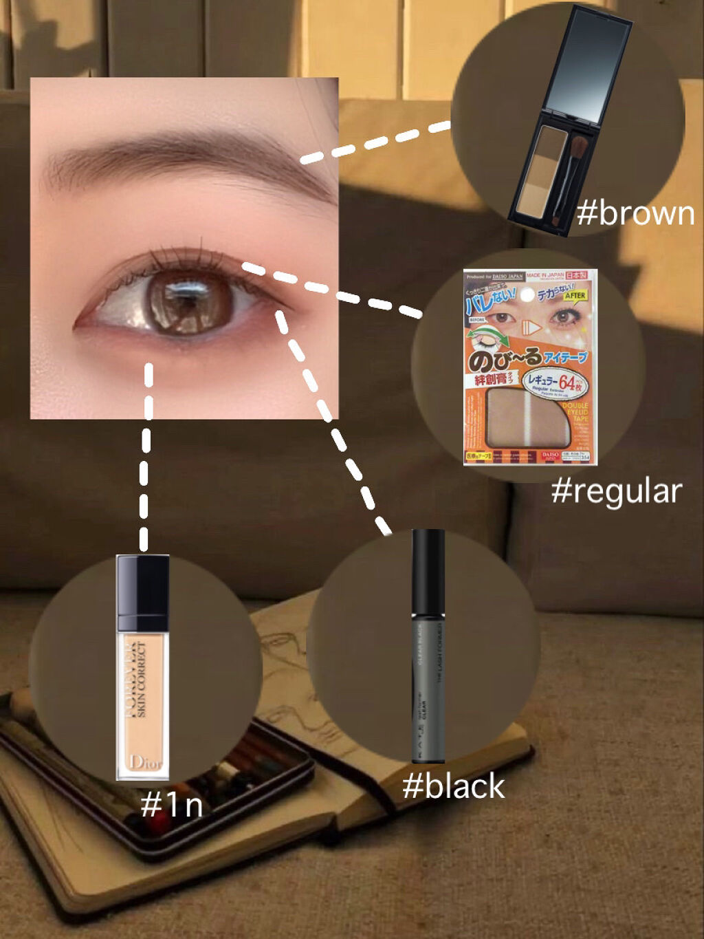 のびーるアイテープ（絆創膏タイプ、レギュラー）/DAISO/二重まぶた用アイテムを使ったクチコミ（3枚目）