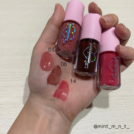 インク グラスティング リップ グロス 14 ファインド ジョイ(FIND JOY)/PERIPERA/リップグロスを使ったクチコミ(3枚目)