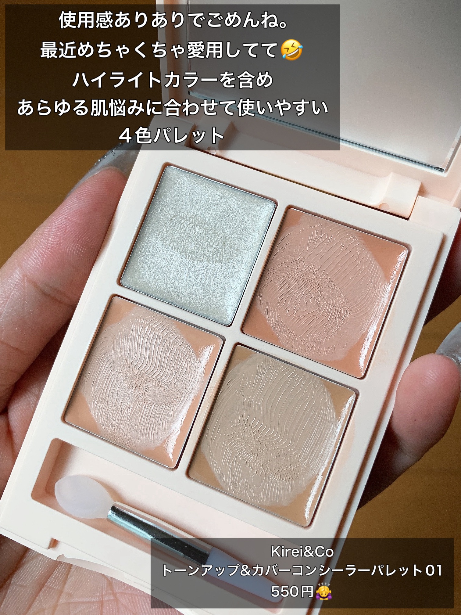 トーンパーフェクティング パレット/DECORTÉ/パレットコンシーラーを使ったクチコミ（3枚目）