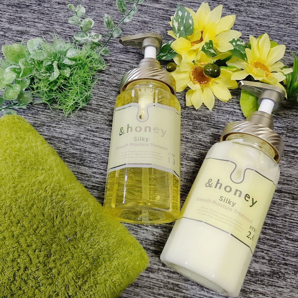 シルキー スムースモイスチャー シャンプー 1.0/ヘアトリートメント 2.0/&honey/市販シャンプーを使ったクチコミ(1枚目)