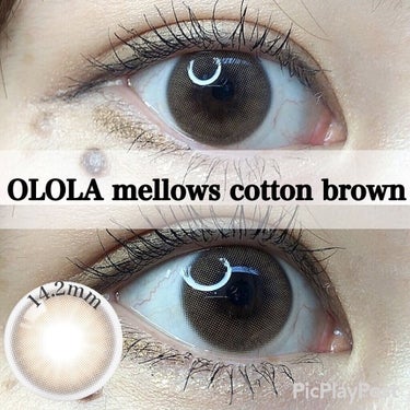 メローズ(Mellows) コットンブラウン/OLOLA/カラーコンタクトレンズを使ったクチコミ（2枚目）