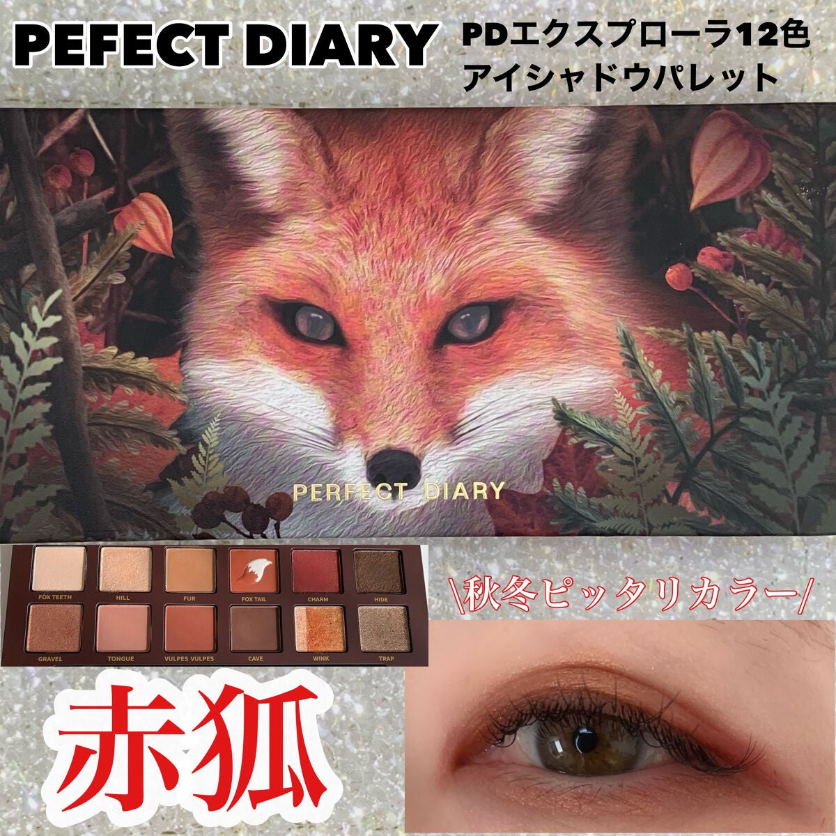 エクスプローラ12色 動物アイシャドウパレット/PERFECT DIARY/アイシャドウパレットを使ったクチコミ(1枚目)