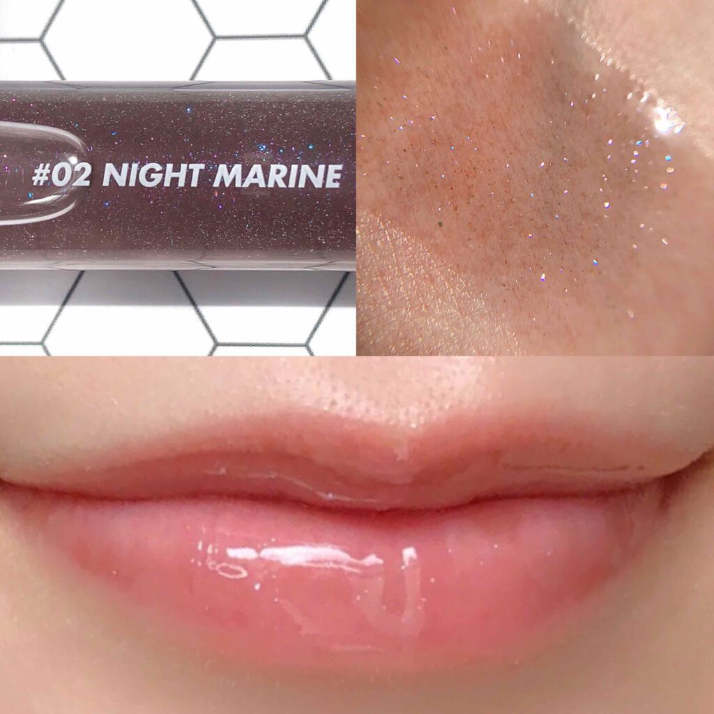 グラスティングウォーターグロス/rom&nd/リップグロスを使ったクチコミ(4枚目)