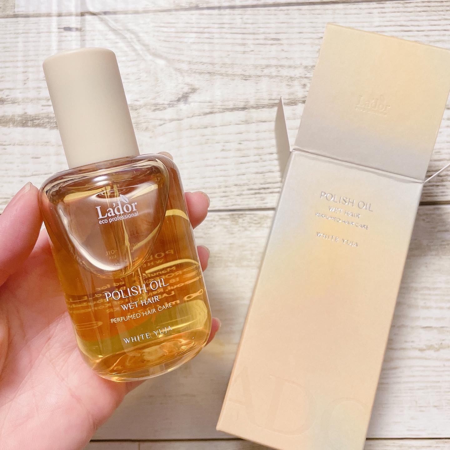 ポリッシュオイル＿ホワイトユズ/La'dor/ヘアオイルを使ったクチコミ（1枚目）