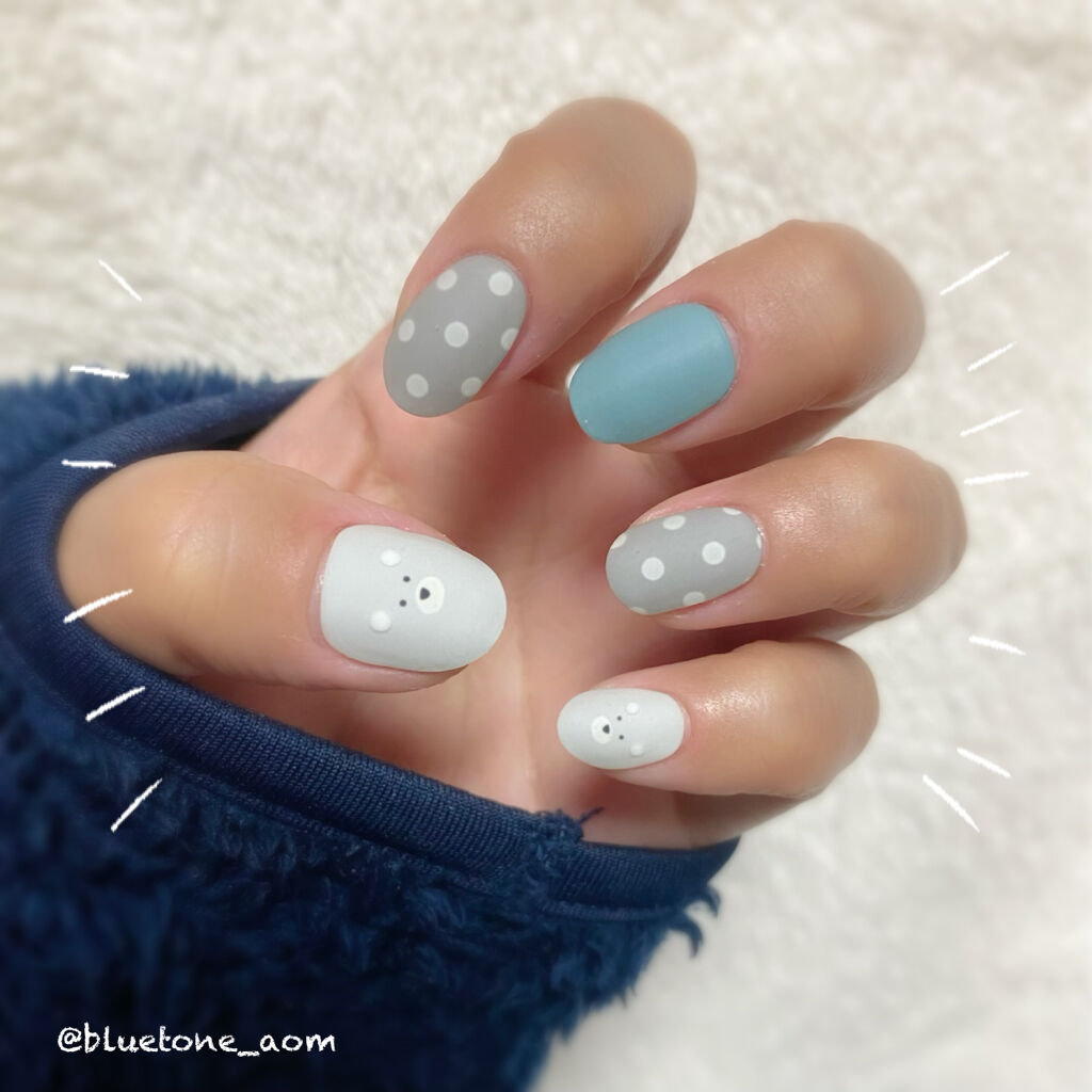 セミキュアジェルネイル（ハンド）/ohora/ネイルシールを使ったクチコミ（3枚目）