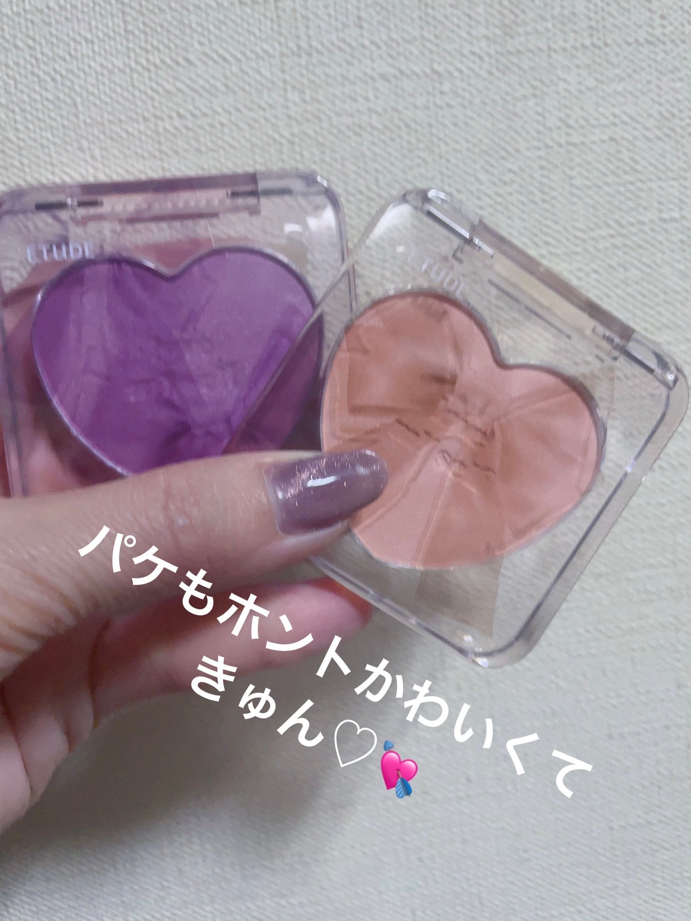 ハートポップブラッシャー/ETUDE/パウダーチークを使ったクチコミ(4枚目)