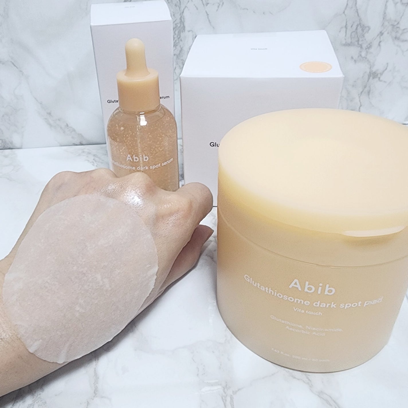 グルタチオンソームダークスポットパッドビタタッチ/Abib /トナーパッドを使ったクチコミ(3枚目)