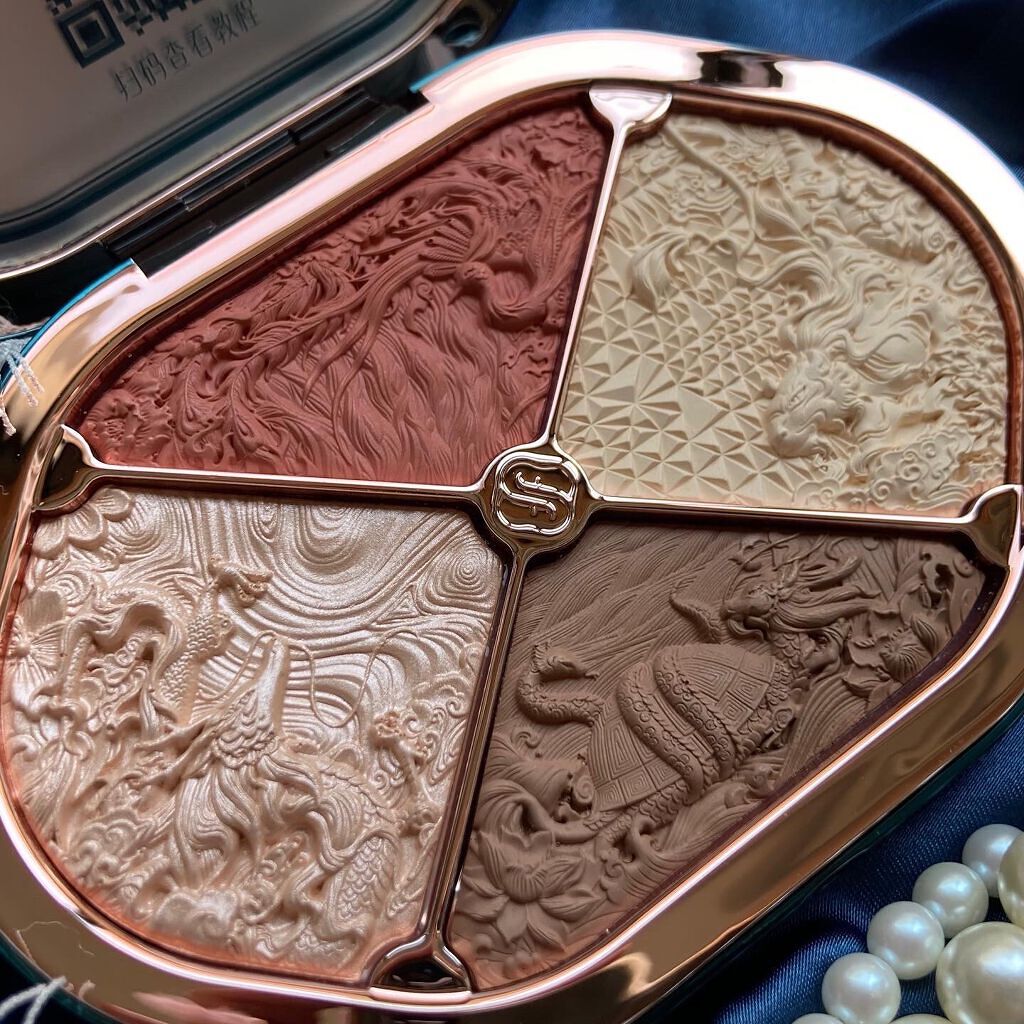 星宿彫刻 4色パレット/花西子/マルチパレットを使ったクチコミ(4枚目)