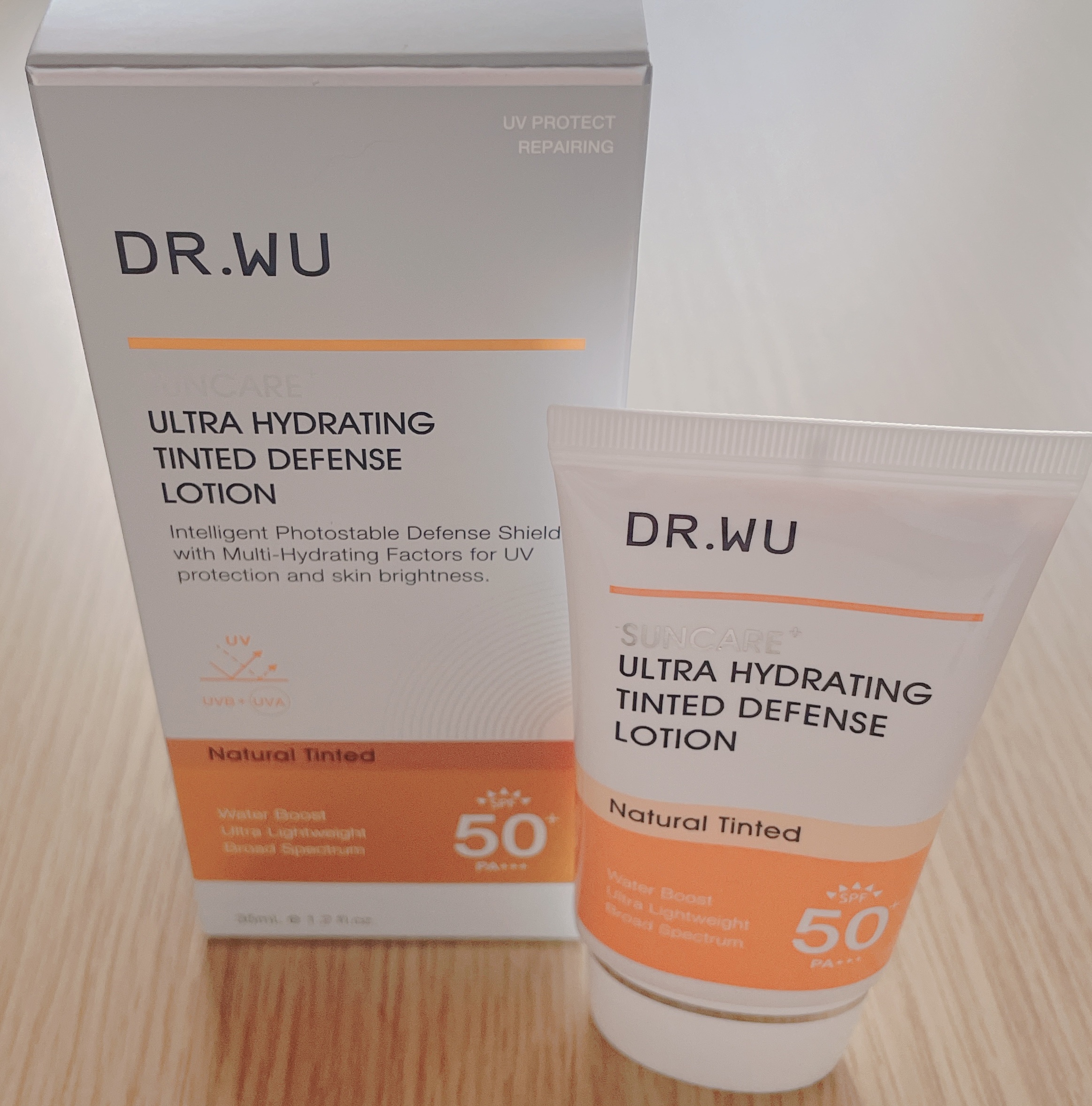 サンスクリーン+モイスト（色付き）＜日焼け止め＞/DR.WU/日焼け止めローションを使ったクチコミ（1枚目）