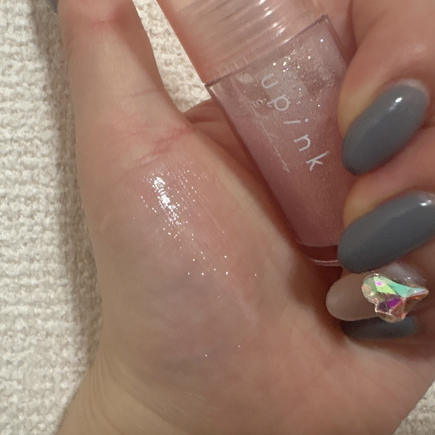 デュードロップリップオイル 101 ジュエルキャンディ/upink/リップグロスを使ったクチコミ（2枚目）