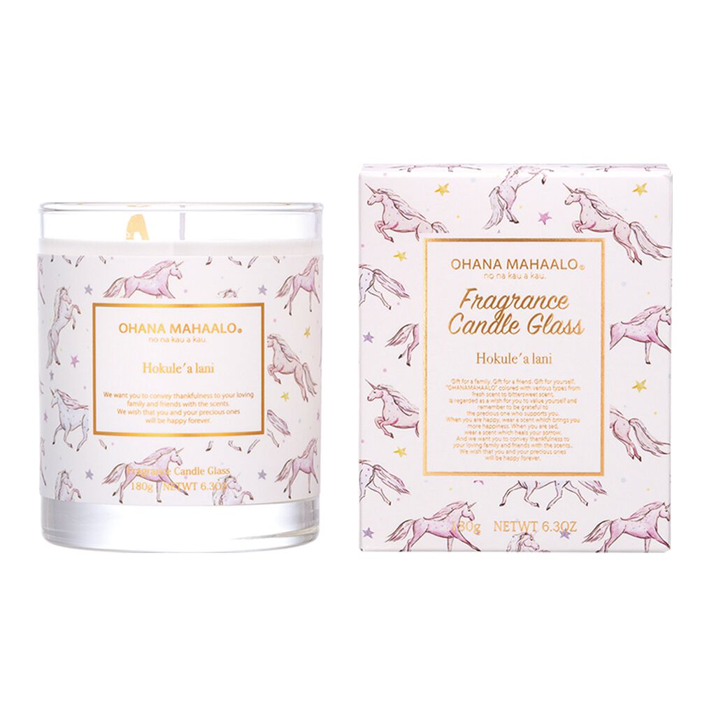 OHANA MAHAALO オハナ・マハロ　フレグランスキャンドルグラス 〈ホクレア ラニ〉