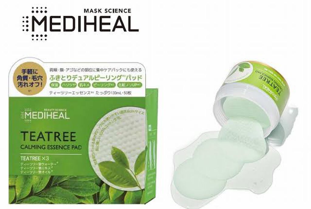 ティーツリーカーミングエッセンスパッド/MEDIHEAL/トナーパッドを使ったクチコミ（2枚目）