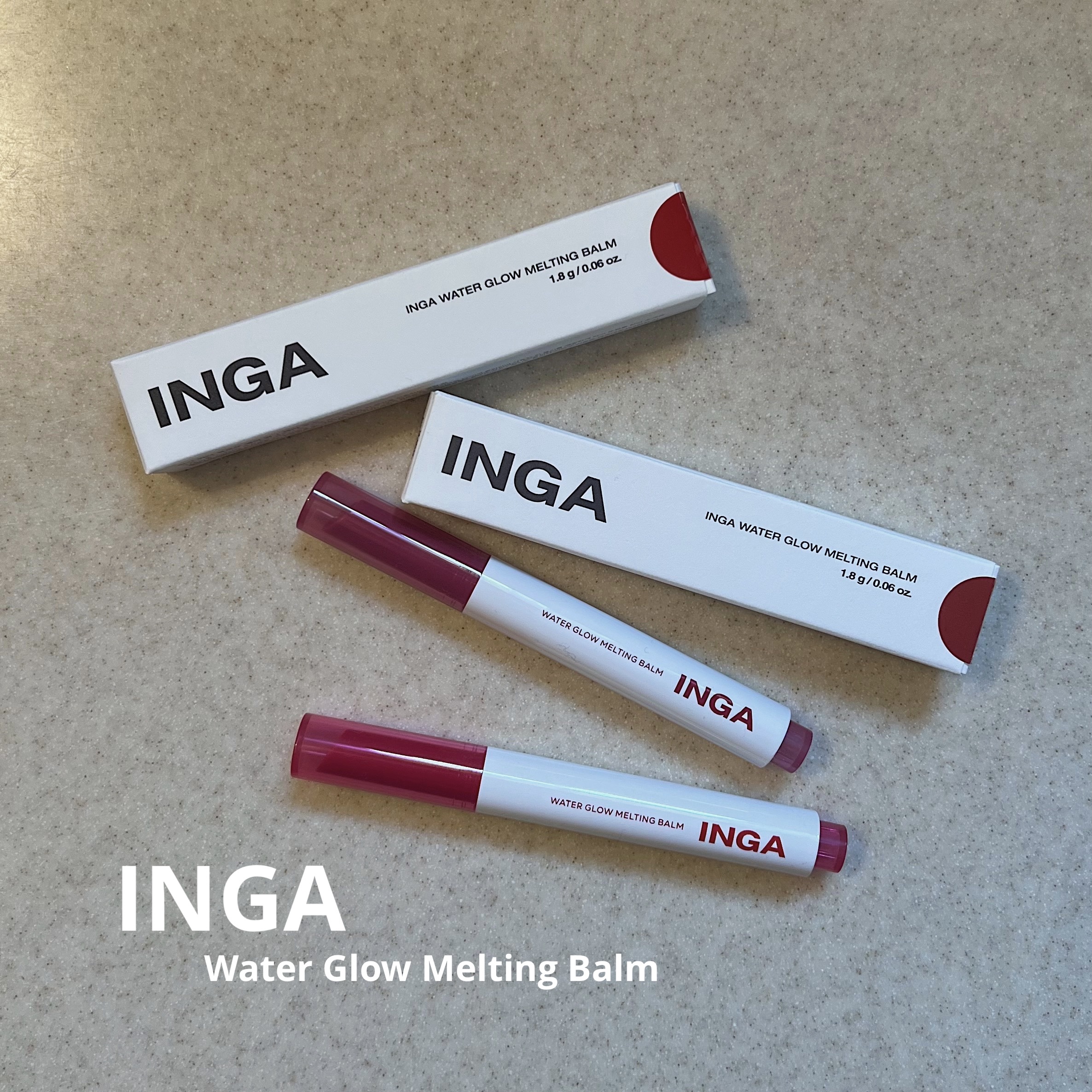 ウォーターグローメルティングバーム 04 フィグジュース（Fig Juice）/INGA/口紅を使ったクチコミ（1枚目）