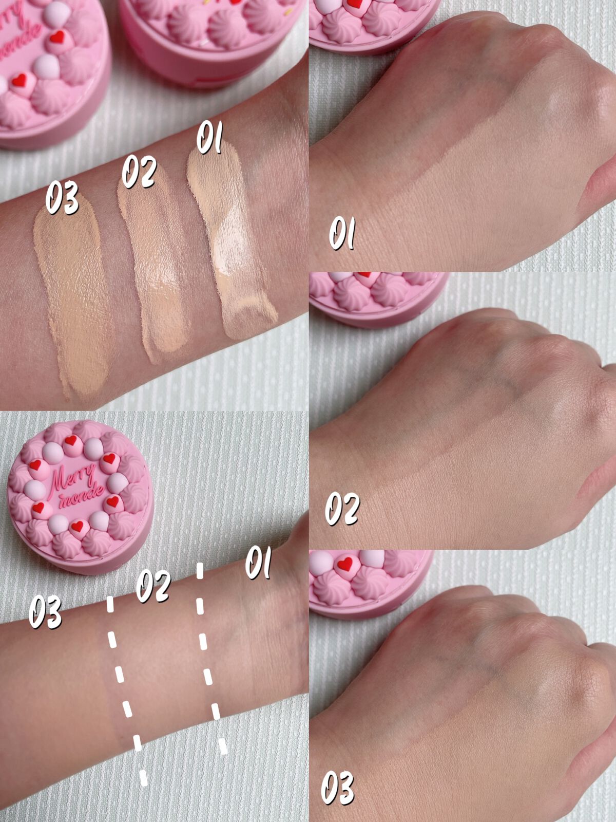 ハッピーユアデイクッション/Merrymonde/クッションファンデーションを使ったクチコミ(2枚目)