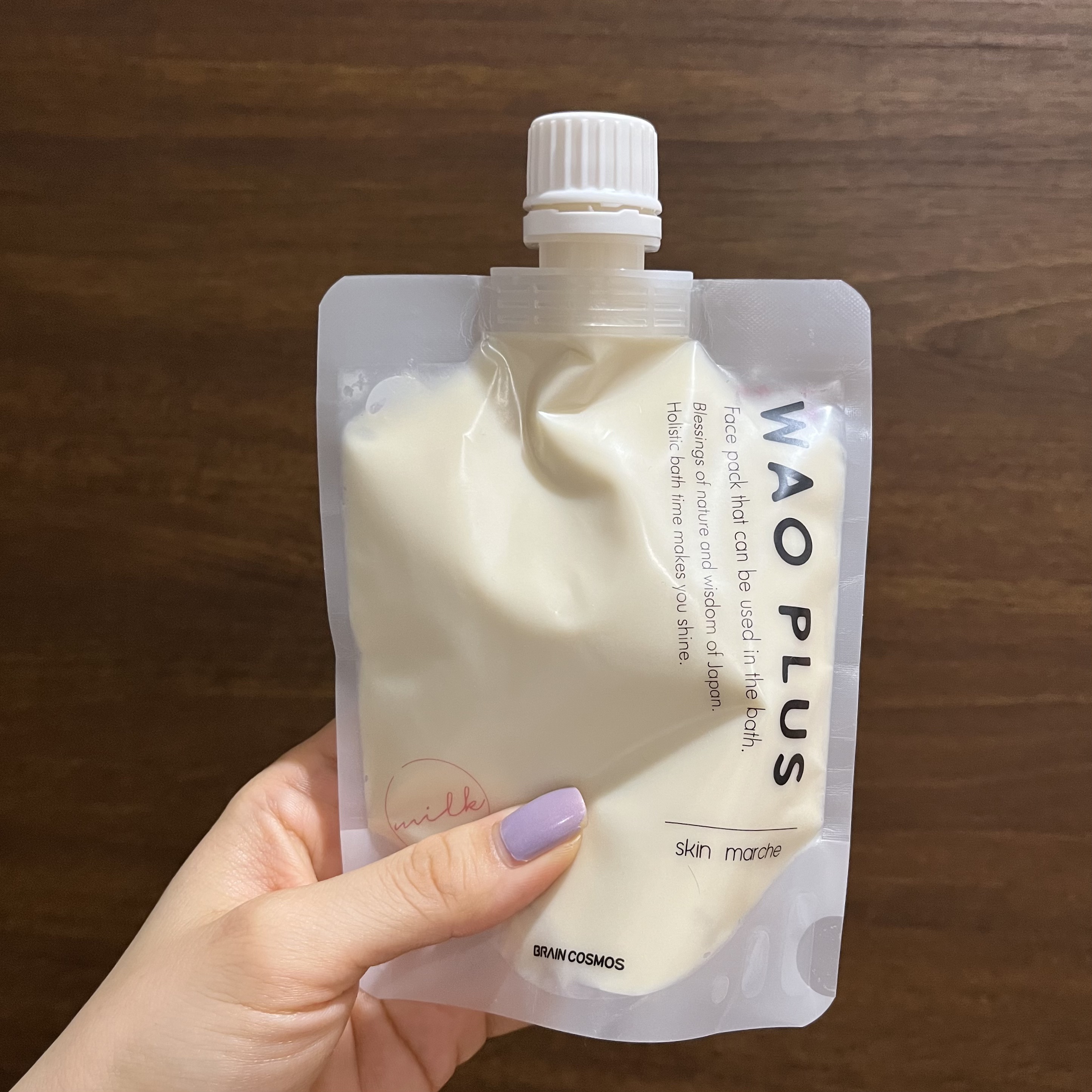 skinmarche WAOPLUS プラントベースミルクブースターマスク/ブレーンコスモス/洗い流すパック・マスクを使ったクチコミ（2枚目）